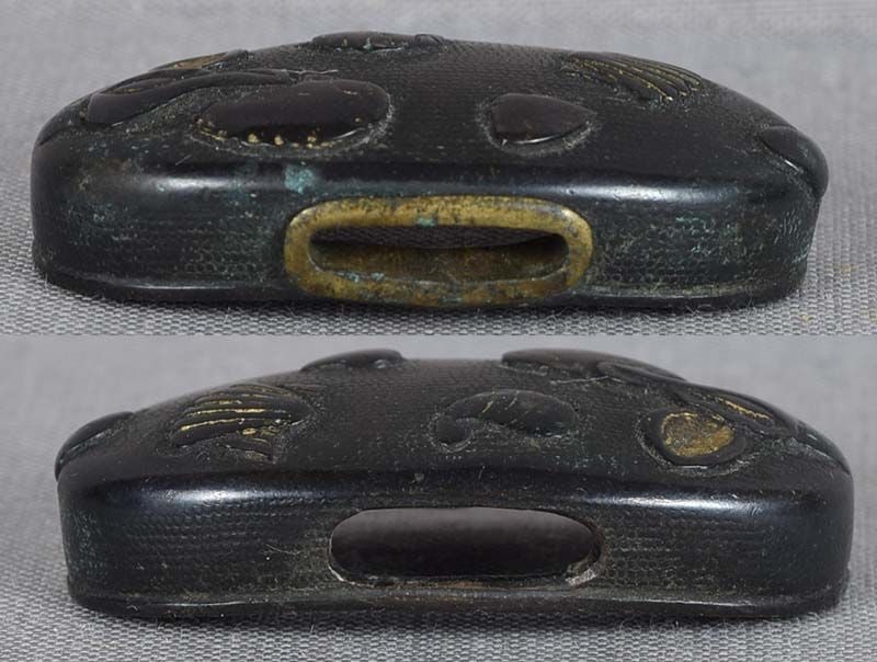 19c Japanese sword KASHIRA different shells - 3