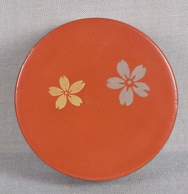 Taisho Japanese lacquer tea ceremony KOGO cherry flowers - 2