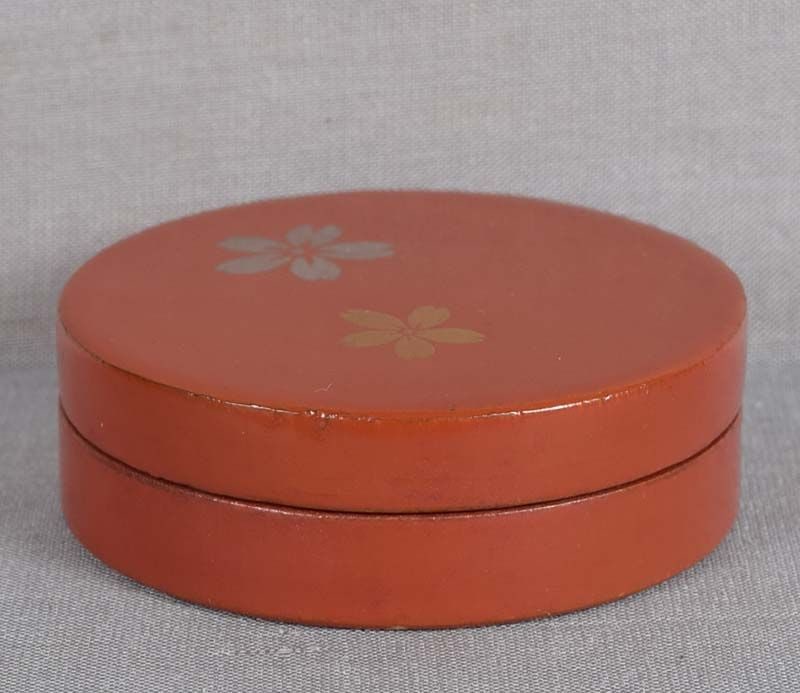 Taisho Japanese lacquer tea ceremony KOGO cherry flowers - 3
