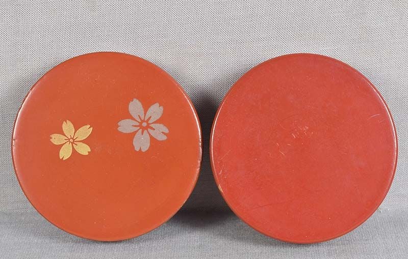 Taisho Japanese lacquer tea ceremony KOGO cherry flowers - 4