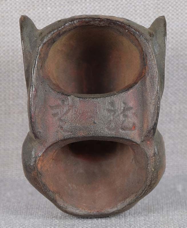 19c netsuke MASK one horned ONI by RYUUN - 3