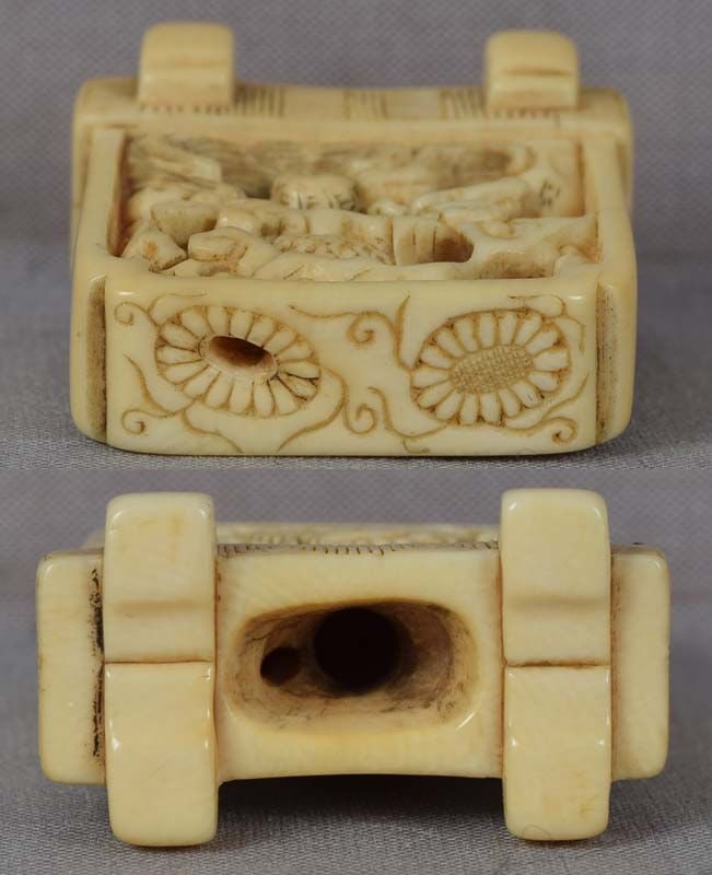 19c netsuke DRAGON SCREEN - 5