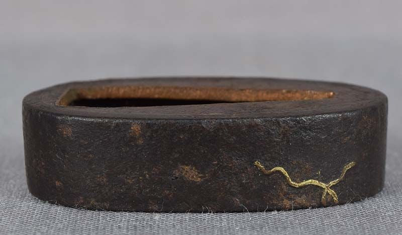 19c Japanese sword FUCHI KASHIRA SPIDER & BEETLE - 6