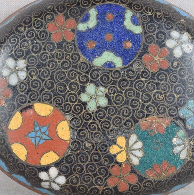 Early 19c JAPANESE CLOISONNE tea ceremony KOGO - 6