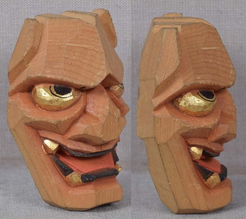 Netsuke DEMON HANNYA mask - 2