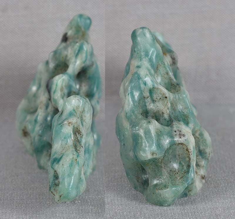 Vintage Chinese scholar BRUSH REST soapstone as Taihu rock - 6