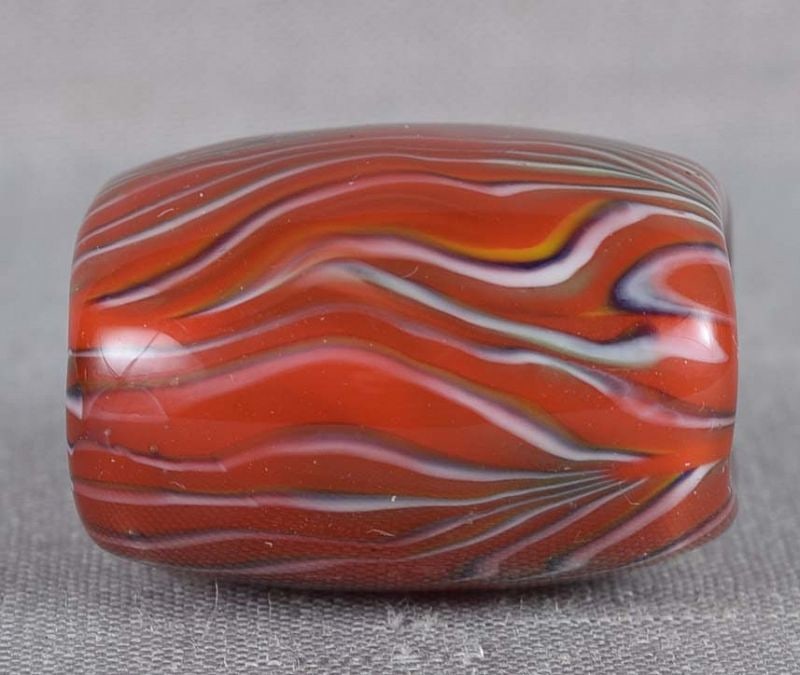 Vintage glass OBIDOME netsuke KELP STRANDS - 2