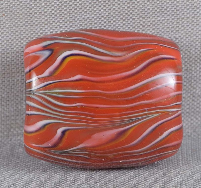 Vintage glass OBIDOME netsuke KELP STRANDS - 3