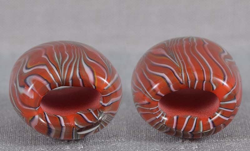 Vintage glass OBIDOME netsuke KELP STRANDS - 5