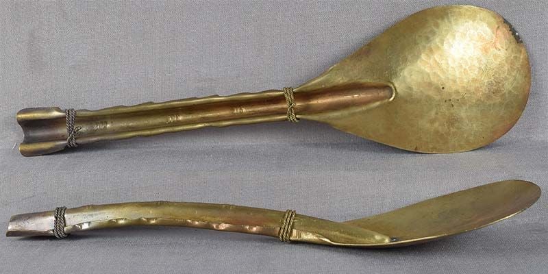 Japanese bronze tea ceremony HAISAJI spoon for ashes - 2