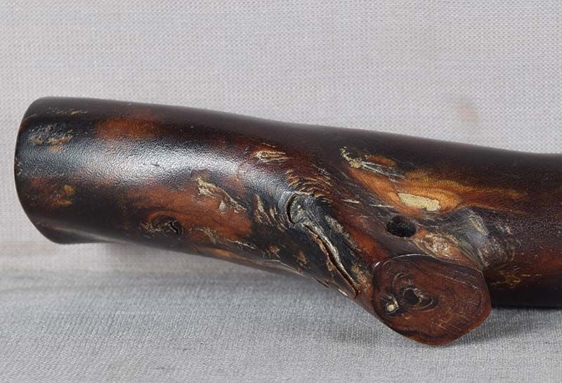 19c black coral Japanese pipe case KISERUZUTSU - 5
