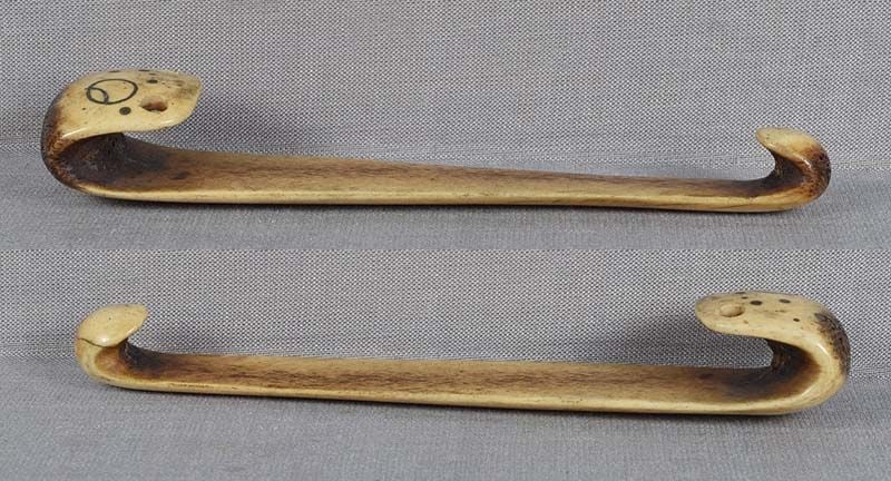 19c Asakusa OBIHASAMI netsuke Precious Gem 106mm - 4
