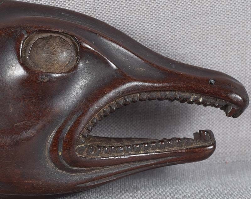 19c netsuke DRIED SALMON HEAD - 5