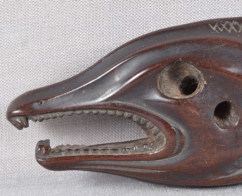 19c netsuke DRIED SALMON HEAD - 6