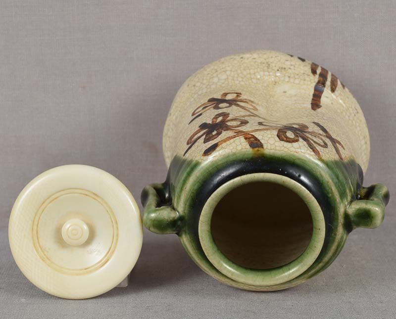 1900s Japanese ORIBE tea ceremony CHAIRE tea caddy marked - 4