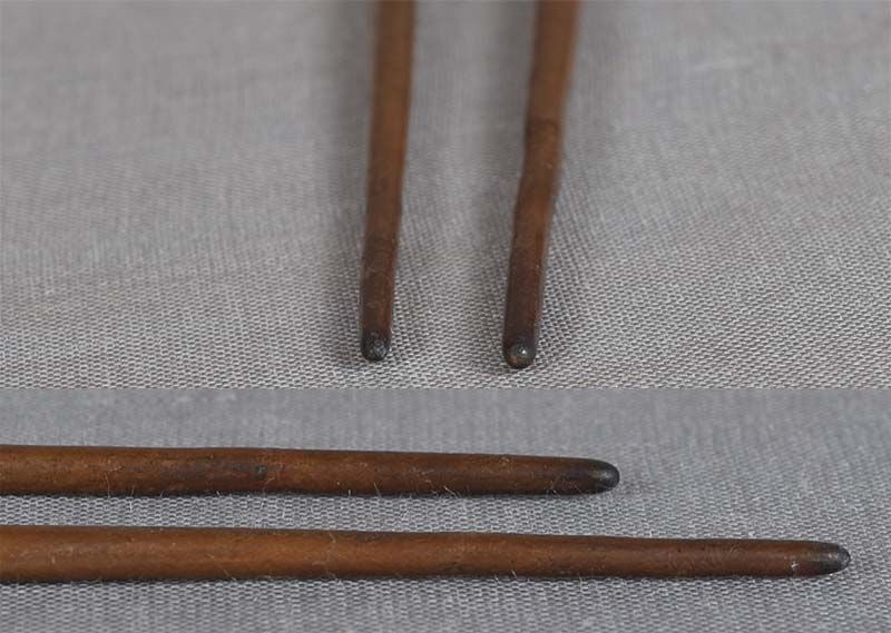 19c tea ceremony HIBASHI charcoal chopsticks FLOWERS - 3