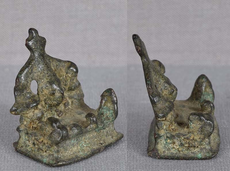18c Indian bronze SHIVA SHRINE Parvati Ganesha Nandi - 2