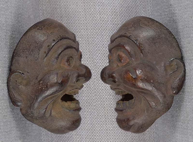 19c netsuke MASK EMI-MEN by RYUUN - 2