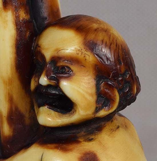19c marine netsuke seated ASHINAGA by TOMOYUKI - 6
