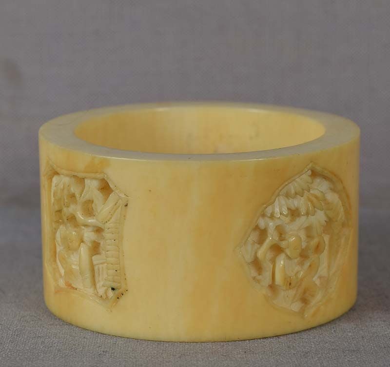 19c Chinese export NAPKIN RING Chinese scholars (1 of 6)