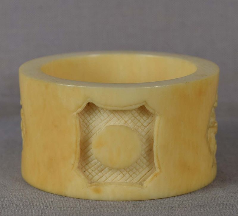 19c Chinese export NAPKIN RING Chinese scholars - 5
