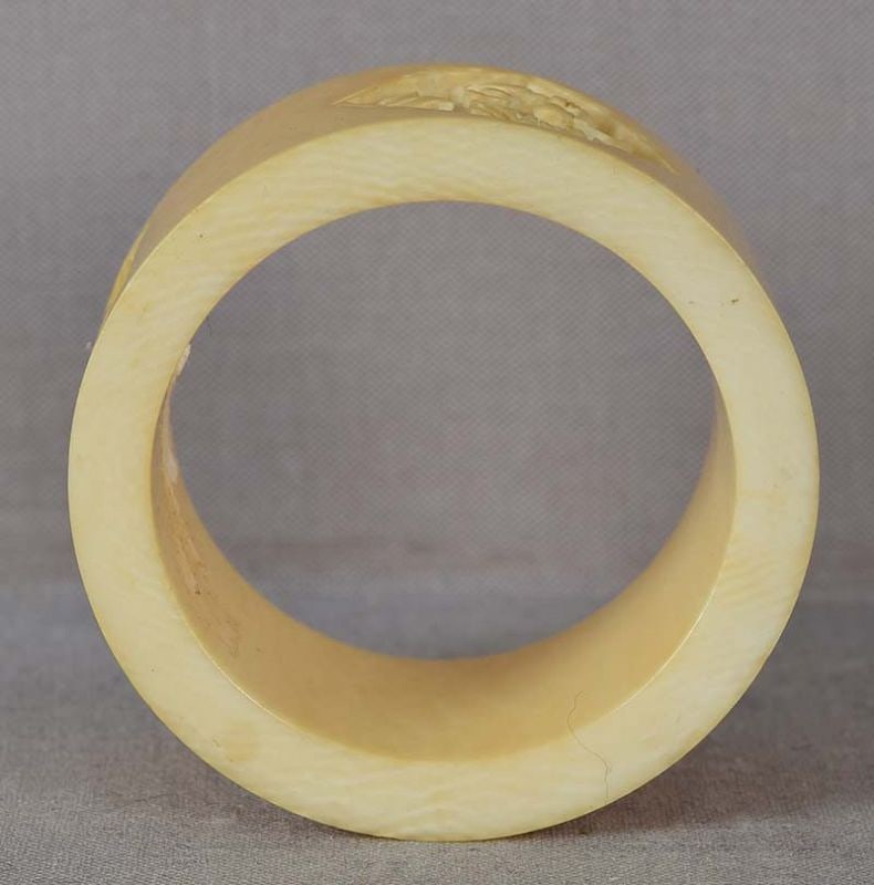 19c Chinese export NAPKIN RING Chinese scholars - 6