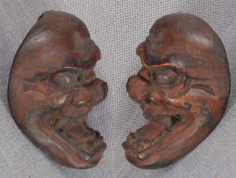 19c netsuke MASK SHIKAMI by RYUUN - 2