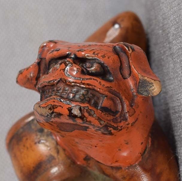 19c Negoro netsuke SHISHIMAI DRUMMER - 4