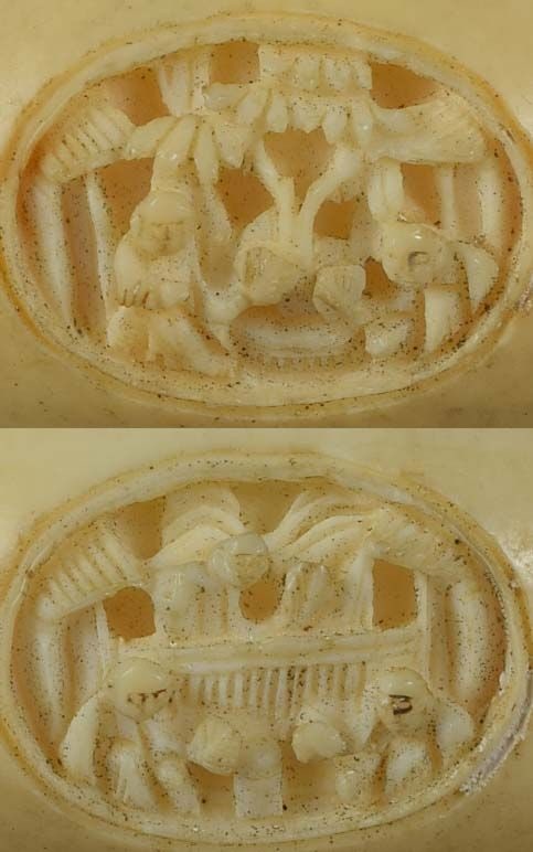 19c Chinese export NAPKIN RING Chinese scholars - 5