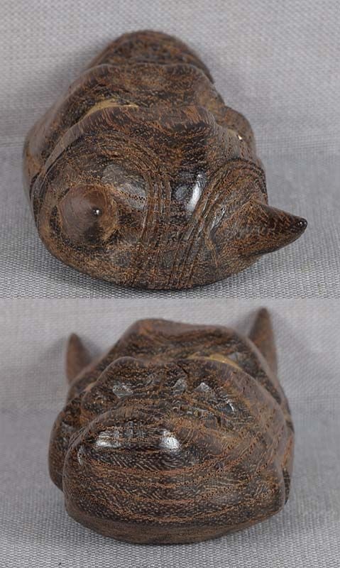 19c Japanese MASK OBIDOME / NETSUKE Demon Hannya - 3