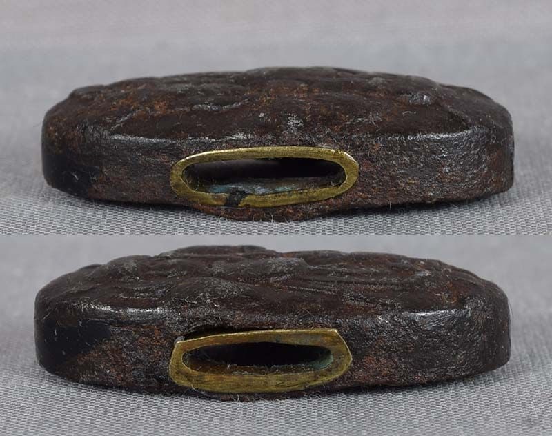 19c Japanese sword iron KASHIRA SHOKI the DEMON QUELLER - 4