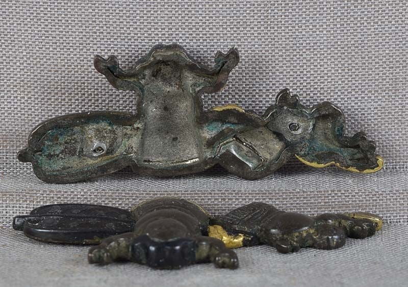 19c Japanese MAE-KANAGU pouch clasp SUMO WRESTLER DOLLS - 4