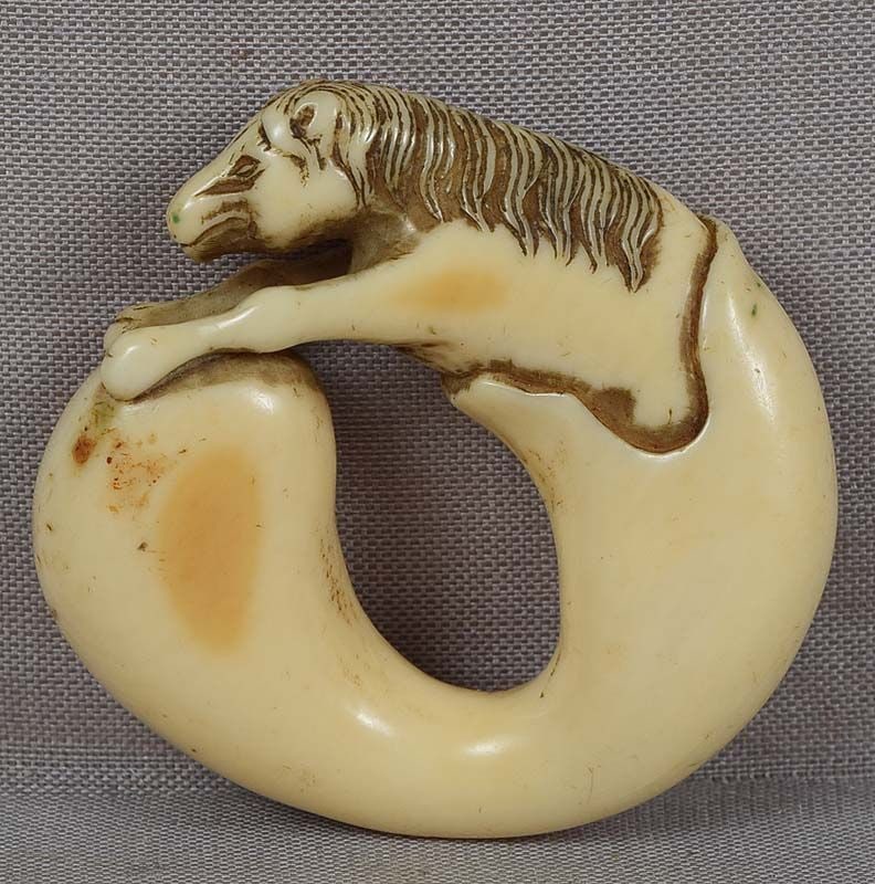 18c netsuke HORSE out of Chokwaro Sennin’s gourd - 2
