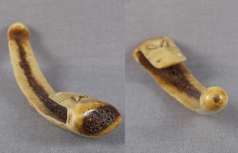 19c Asakusa OBIHASAMI netsuke BAMBOO - 5
