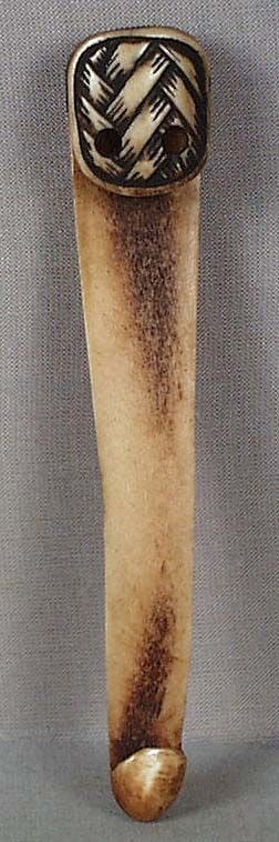 19c staghorn Asakusa OBIHASAMI netsuke (1 of 2)