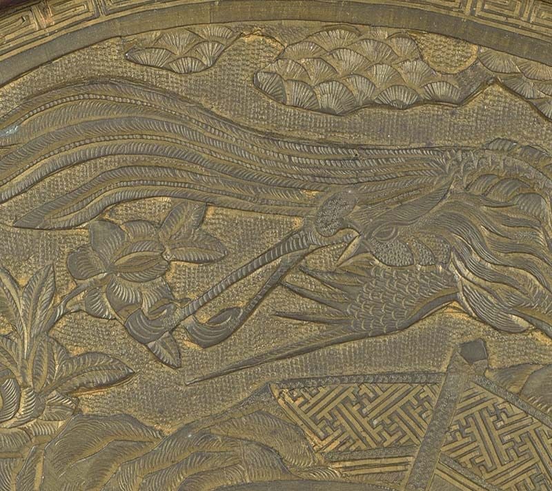 19c Chinese bronze plaque PHOENIX in flight - 5