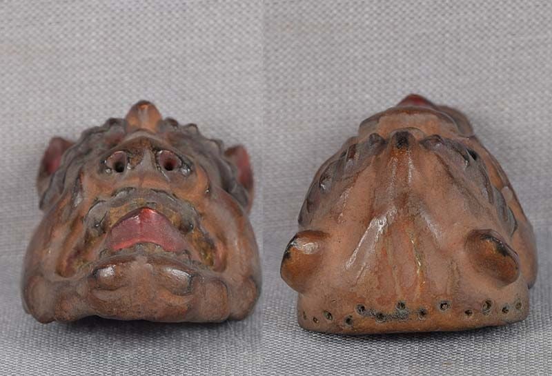 19c netsuke MASK SHISHIGUCHI by RYUUN - 5