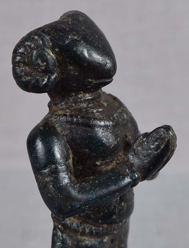 19c Indian bronze goat headed DAKSHA father of Sati - 4