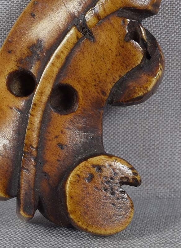 19c Asakusa netsuke AUSPICIOUS OBJECTS fan, coin, magatama - 5