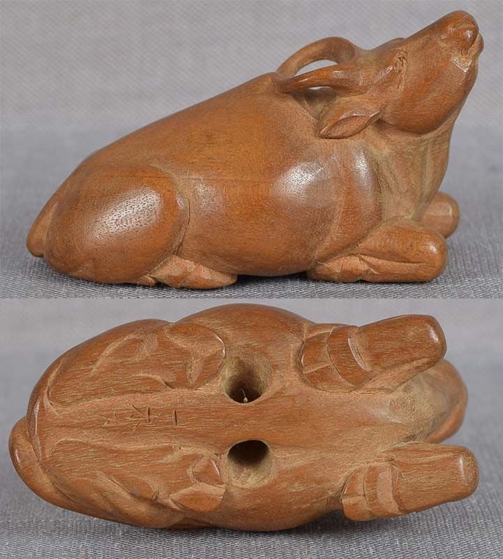 Meiji netsuke BUFFALO by ICHIBOKU - 2