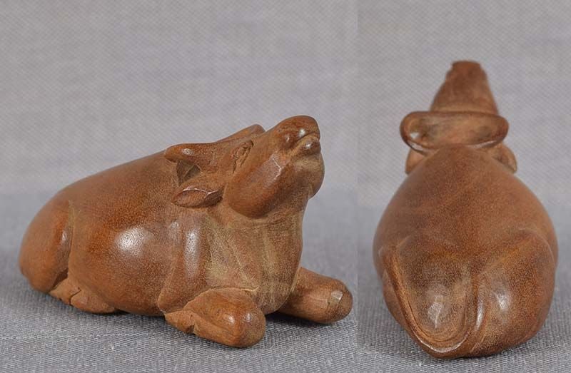 Meiji netsuke BUFFALO by ICHIBOKU - 5
