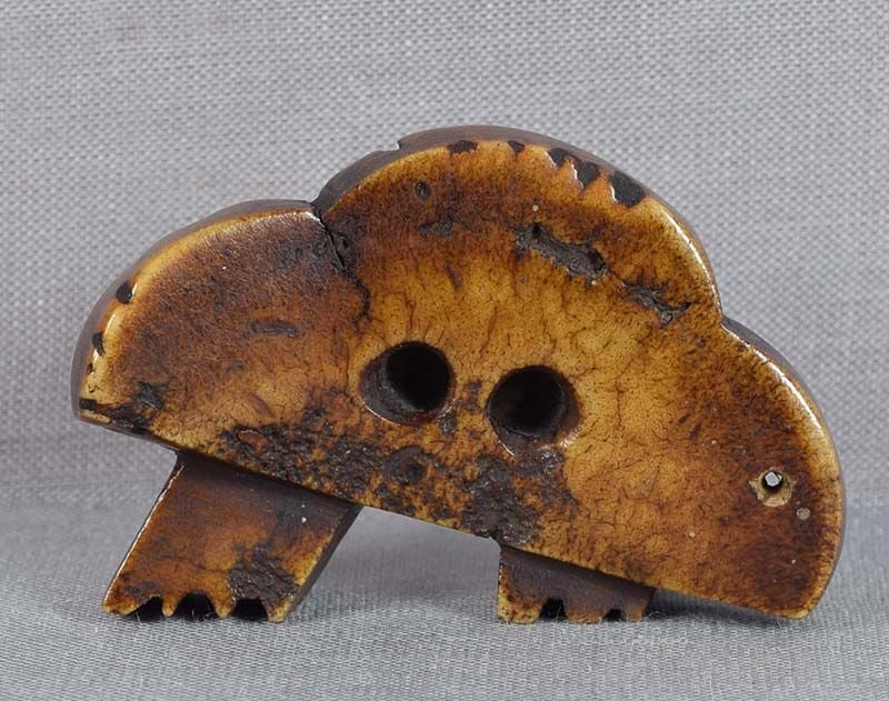 19c Asakusa netsuke OLD ROOF TILES - 2