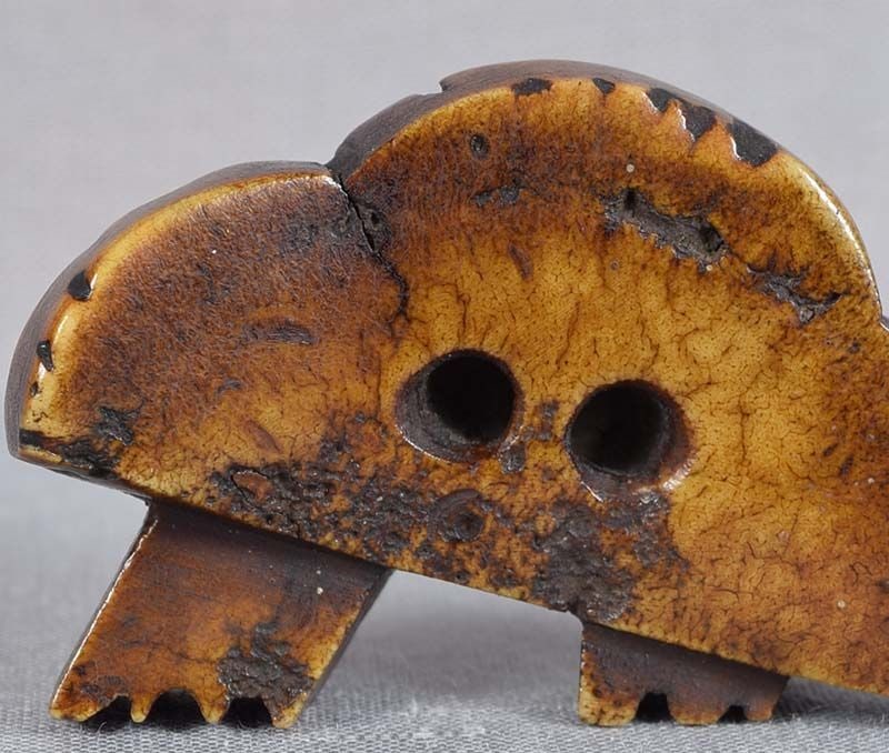 19c Asakusa netsuke OLD ROOF TILES - 5