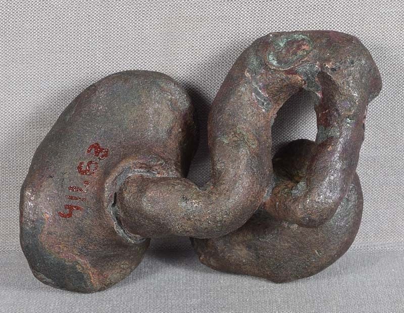 19c Chinese bronze scholar BRUSH REST / WEIGHT Immortality FUNGUS - 3