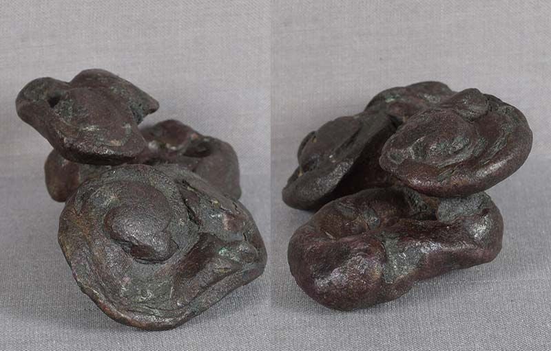 19c Chinese bronze scholar BRUSH REST / WEIGHT Immortality FUNGUS - 5