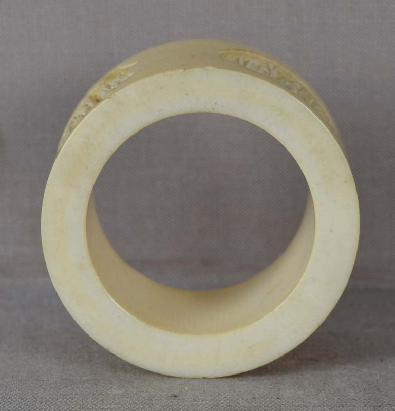 19c Chinese export NAPKIN RING Chinese scholars - 6