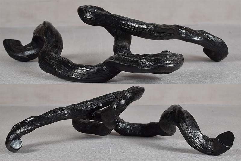 19c Chinese scholar wooden BRUSH REST swirling root inky finish (1 of 5)