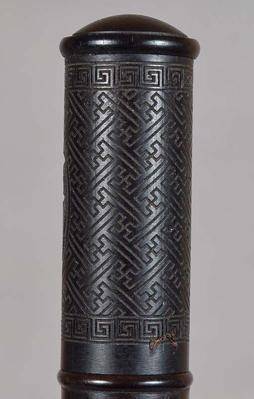 Vintage Japanese black persimmon INCENSE STICK CONTAINER - 5