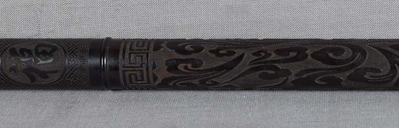 Vintage Japanese black persimmon INCENSE STICK CONTAINER - 6