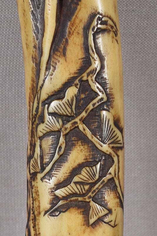 19c ASAKUSA KISERUZUTSU Japanese pipe case MONKEY KING - 5